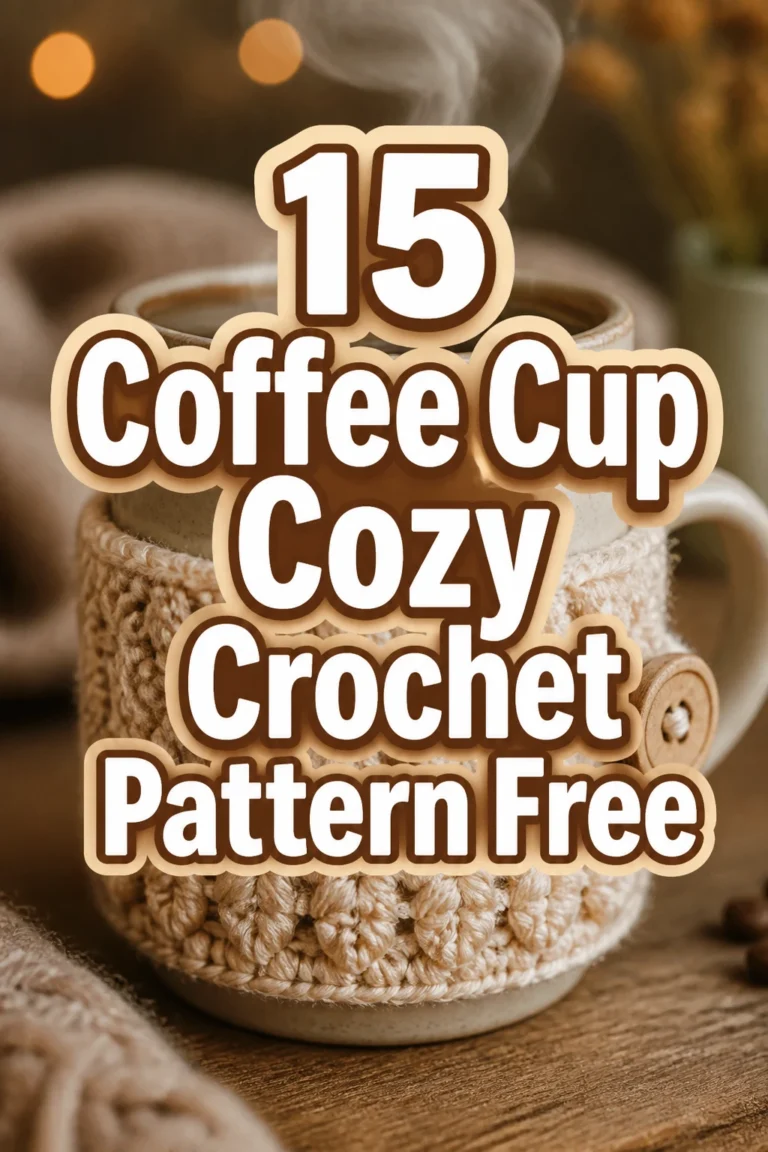 15 Coffee Cup Cozy Crochet Pattern Free
