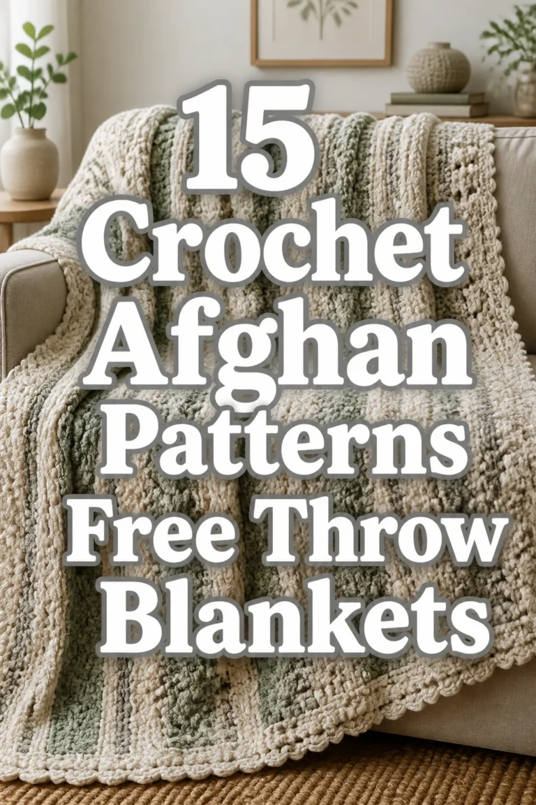 15 Crochet Afghan Patterns Free Throw Blankets