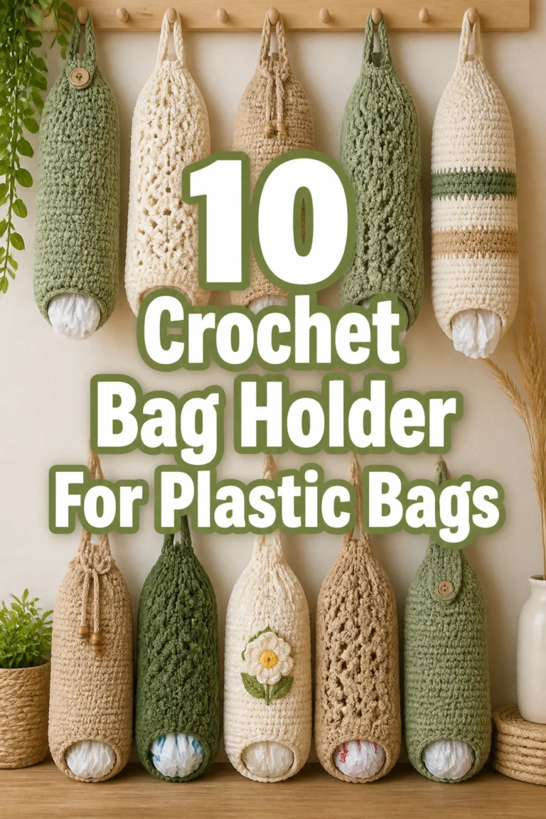 10 Crochet Bag Holder For Plastic Bags