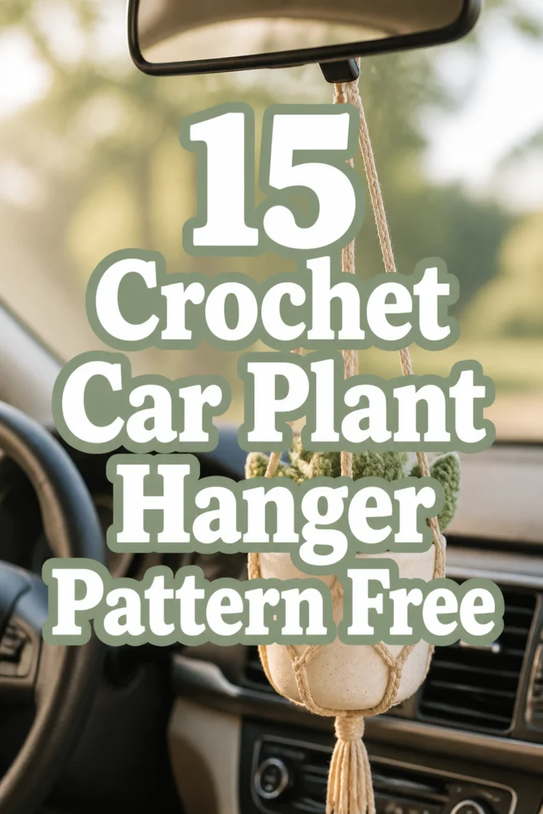 15 Crochet Car Plant Hanger Pattern Free