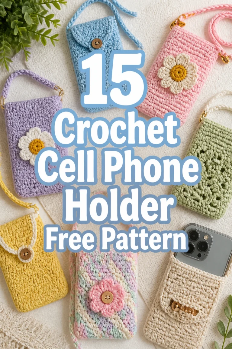 15 Crochet Cell Phone Holder Free Pattern