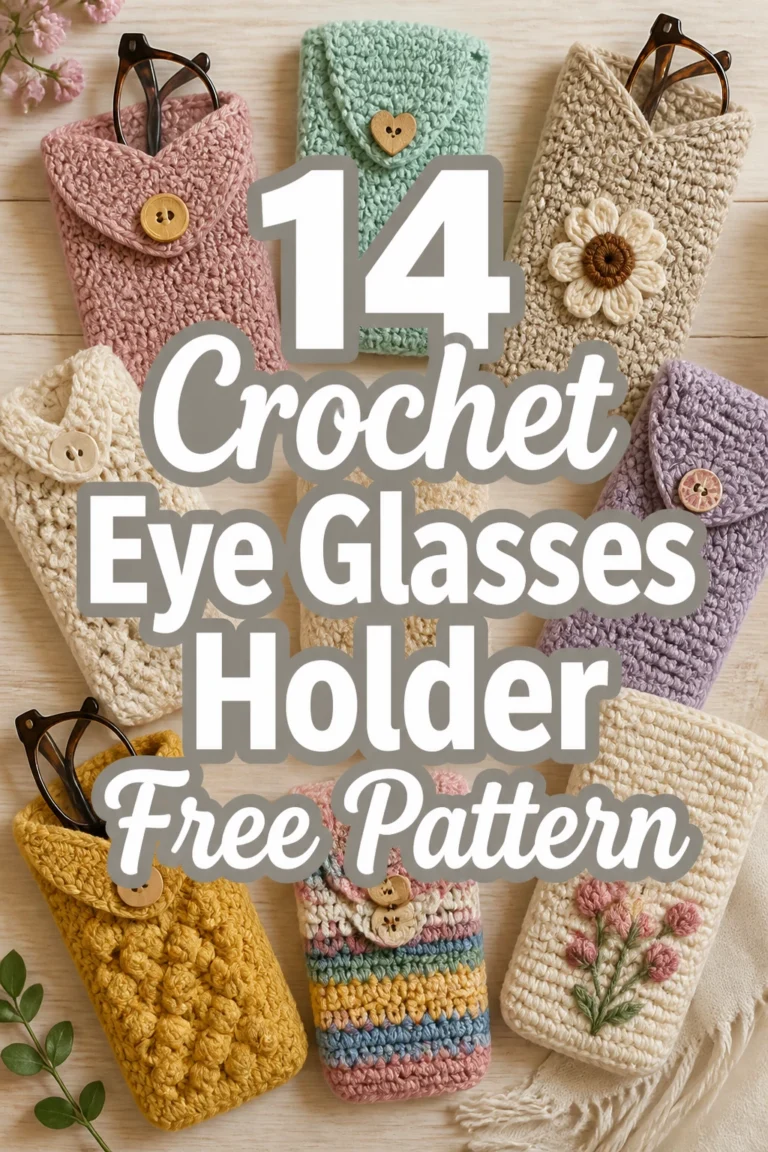 14 Crochet Eye Glasses Holder Free Pattern