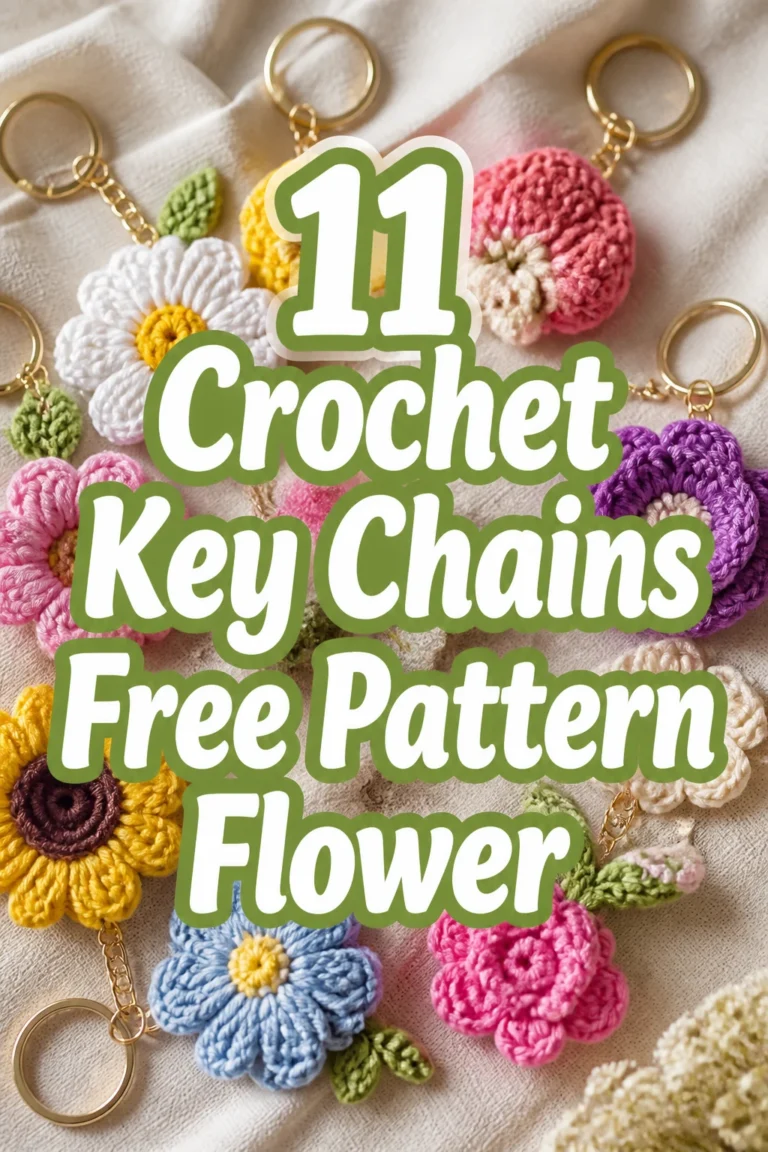 11 Crochet Key Chains Free Pattern Flower