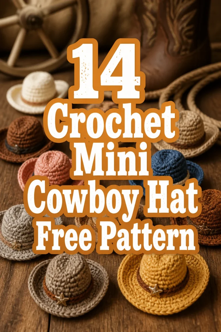 14 Crochet Mini Cowboy Hat Free Pattern