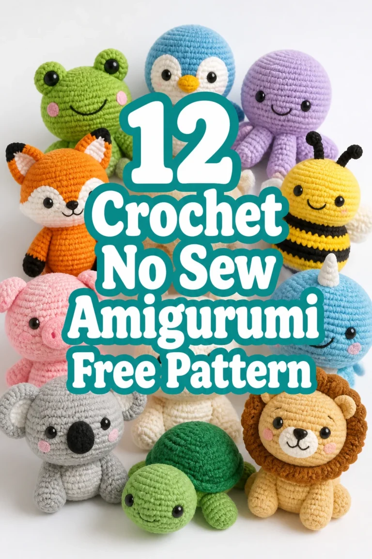 12 Crochet No Sew Amigurumi Free Pattern