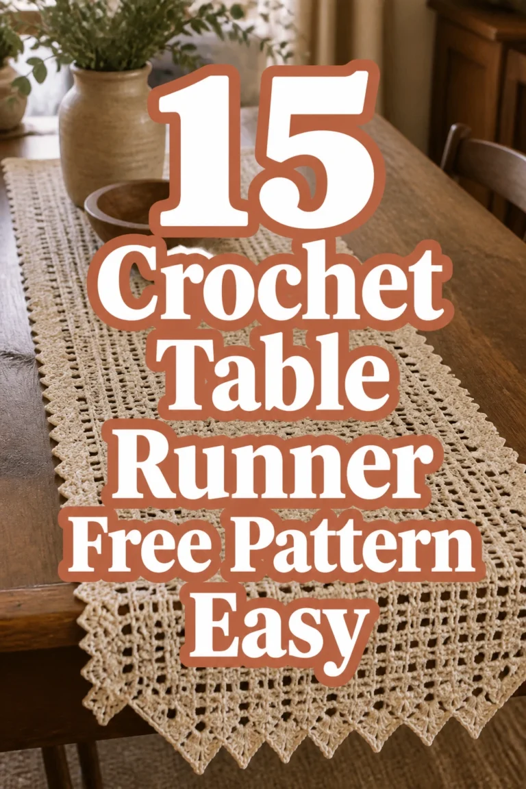 15 Crochet Table Runner Free Pattern Easy
