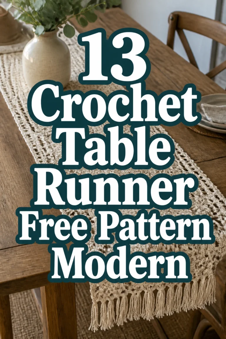 13 Crochet Table Runner Free Pattern Modern