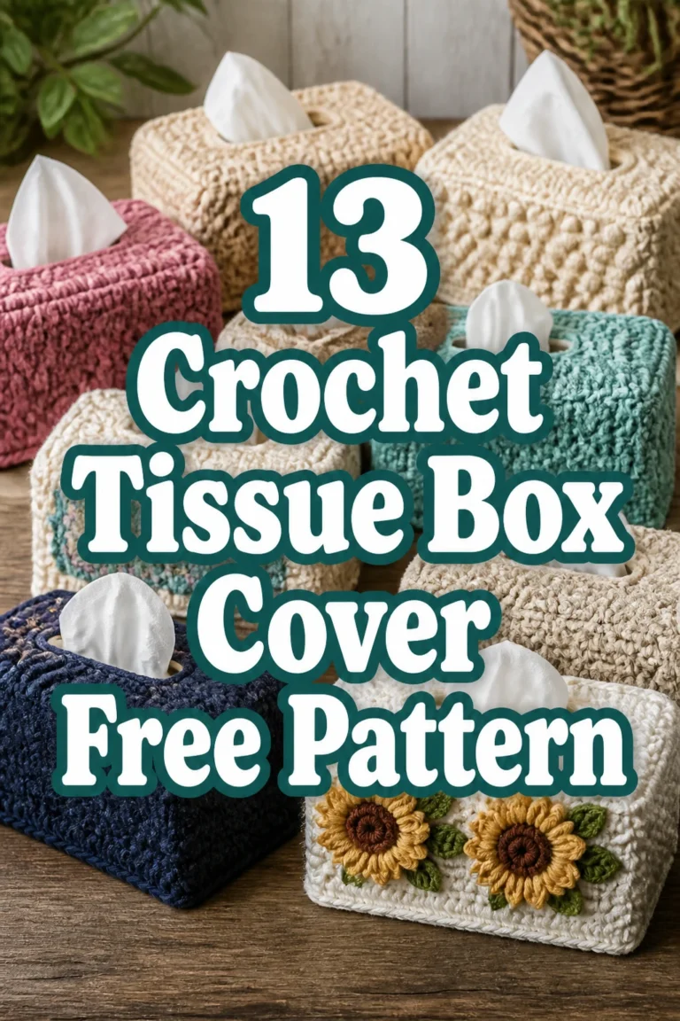 13 Crochet Tissue Box Cover Free Pattern