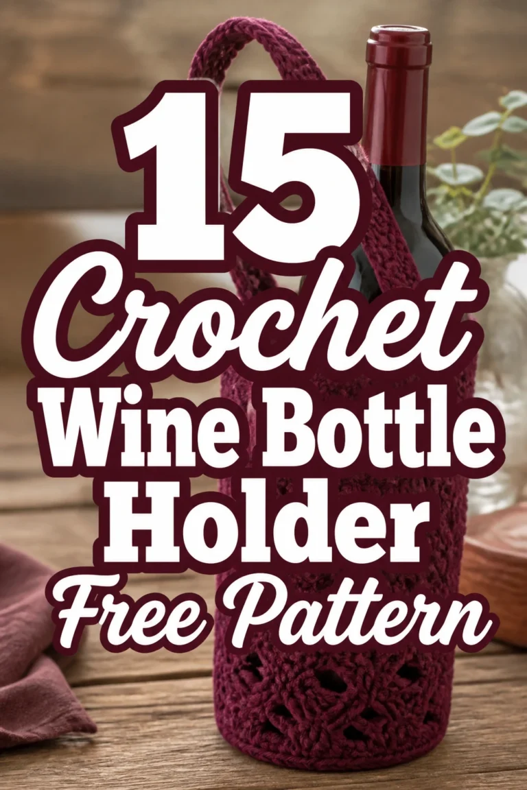 15 Crochet Wine Bottle Holder Free Pattern