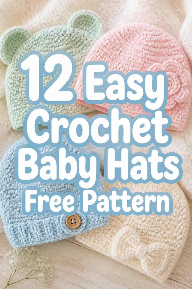 12 Easy Crochet Baby Hats Free Pattern
