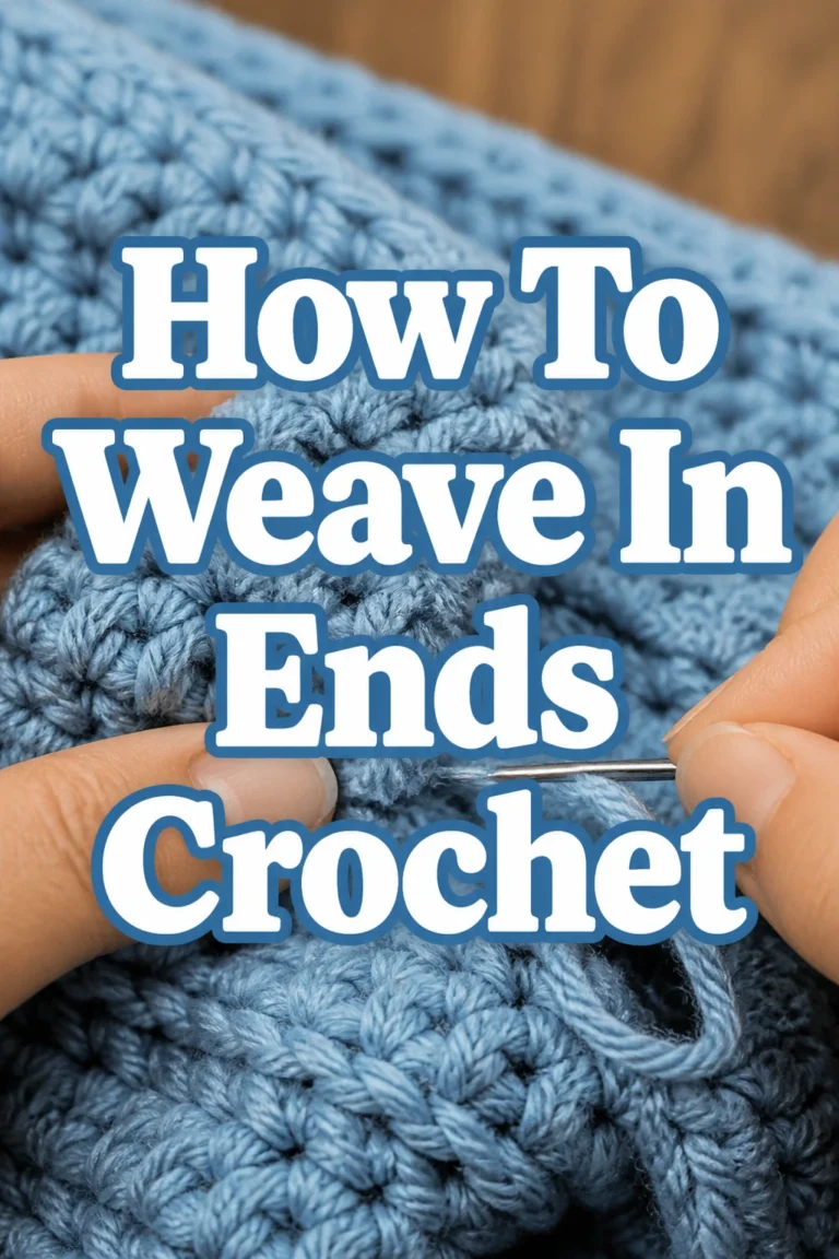 How To Weave In Ends Crochet